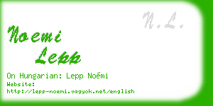 noemi lepp business card